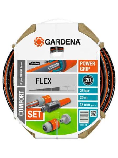 Gardena Шланг поливочный FLEX 1/2 (20 м) комплект