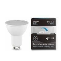 Лампа Gauss LED MR16 GU10-dim 5W4100K