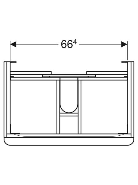 Шкафчик Smyle Square для раковины 75 (500.353.00.1)