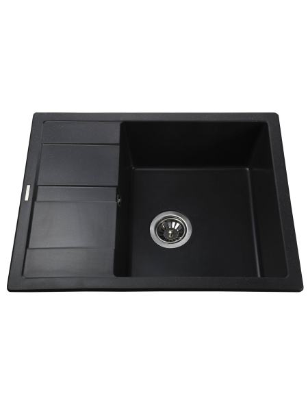 Гранітна мийка Globus Lux ONE чорний 650х500