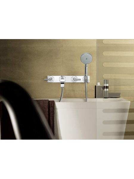 Axor Citterio Смеситель для ванны, на 3 отверстия, с рычаговыми рукоятками и панелью, ½’, цвет покрытия полированное золото