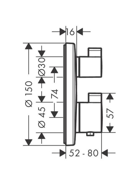 ECOSTAT S термостат с запорным/переключающим вентилем