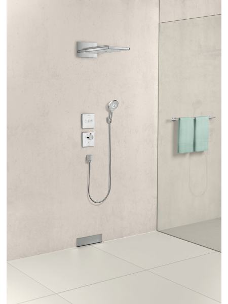 ShowerSelect Highflow Термостат с отдельным выводом для ручного душа, стеклянный, СМ, черный/хром