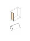 AURA ELEGANCE стенка боковая для односекционной раздвижной двери с неподвижным сегментом, глянцевый хром, стекло прозрач