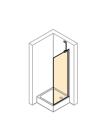 ENJOY ELEGANCE Стенка боковая для распашной двери 90*200см (глянц хром, стекло прозр Anti Plaque)
