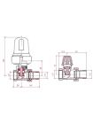 Термокомплект Icma 1/2" прямої №KTE985+775+815