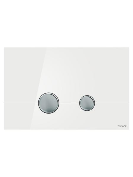 Кнопка Stero белое стекло Cersanit K97-368
