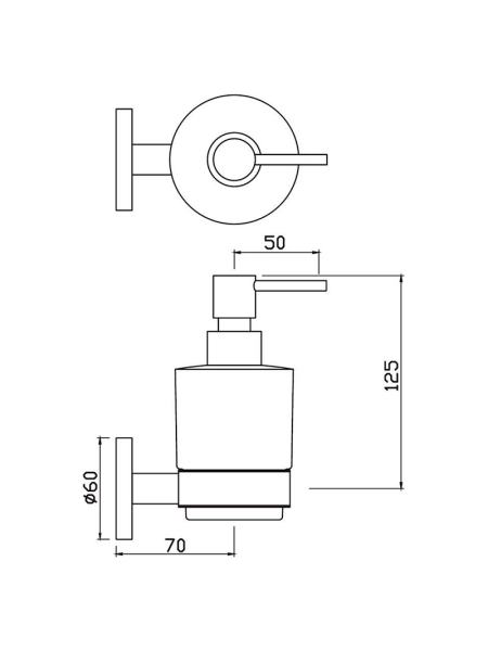 Дозатор для жидкого мыла Continental (ACN-GLD-1135N)