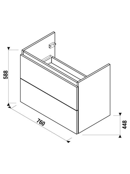Шкафчик для раковины Mio-N 80 (H40J7164013421)