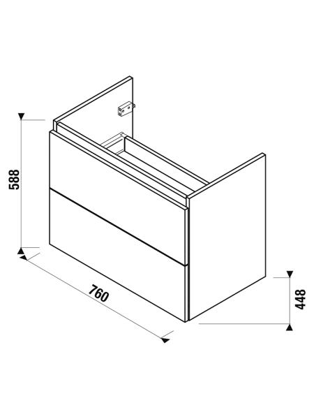 Шкафчик для раковины Mio-N 80 (H40J7164015001)