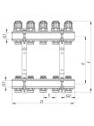 Коллекторный блок с термостатич. клапанами KOER KR.1100-05 1”x5 WAYS (KR2631)