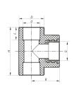 Трійник ВР 32x3 / 4F PPR KOER K0106.PRO (KP0126)