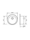 Кухонна мийка Lidz D510/200 GRA-09 (LIDZGRA09D510200)