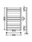 Рушникосушка Санті 80x53 / 50 (1.2.6300.03.P)