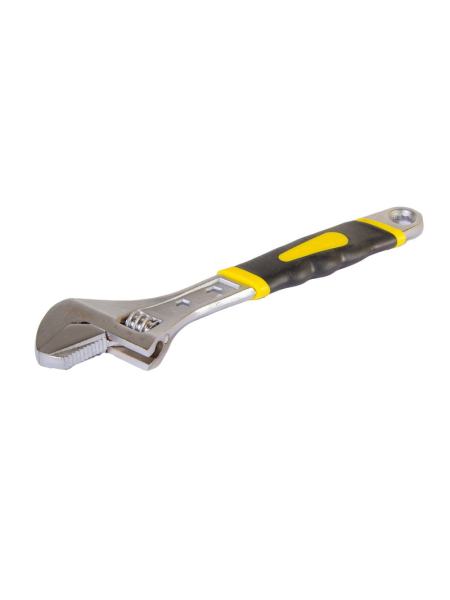 Ключ разводной 200 мм, 0 - 31 мм, с двухкомпонентной ручкой, переставная губка MASTERTOOL 76-0422