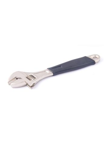 Ключ разводной 250 мм, 0-30 мм с обрезиненной ручкой MASTERTOOL 76-0123