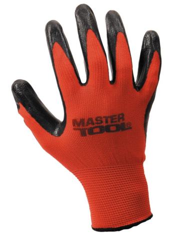 Рукавички трикот.з нітриловим покриттям (червоно-чорні), 10 " MASTERTOOL 83-0401