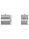 Шкафчик Color для раковины Twins 60 белый/бетон Nautilus COLOR-60 (v2)
