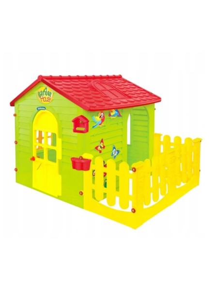 Домик игровой детский пластиковый садовый  Mochtoys с террасой 10839