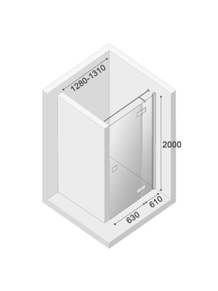 Душевая дверь Reflexa 130 R (EXK-1215)