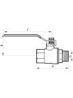 Кран шаровый 1-1/4" ГШР ГАЗ (NF.622) NOLF (NF2939)