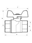 Кран шаровый 3/4" ГГБ ГАЗ (NF.712) NOLF (NF2946)