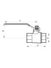 Кран шаровый 3/4" ГГР ГАЗ (NF.612) NOLF (NF2925)