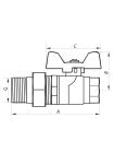 Кран шаровый с американкой 1/2" ГШБ (NF.921) NOLF (NF2961)