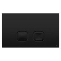 Кнопка смыва Plain Soft-touch 3/6 черная (070829)