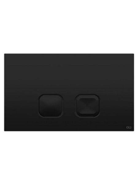 Кнопка смыва Plain Soft-touch 3/6 черная (070829)