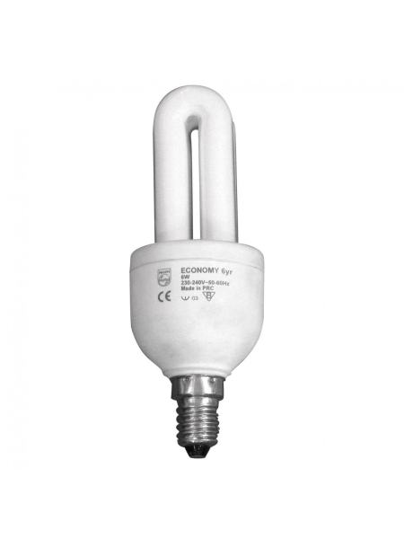 Лампа E14 CFL 6W Philips Economy