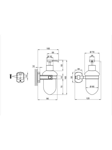 Дозатор для жидкого мыла Q-tap Liberty CRM 1152