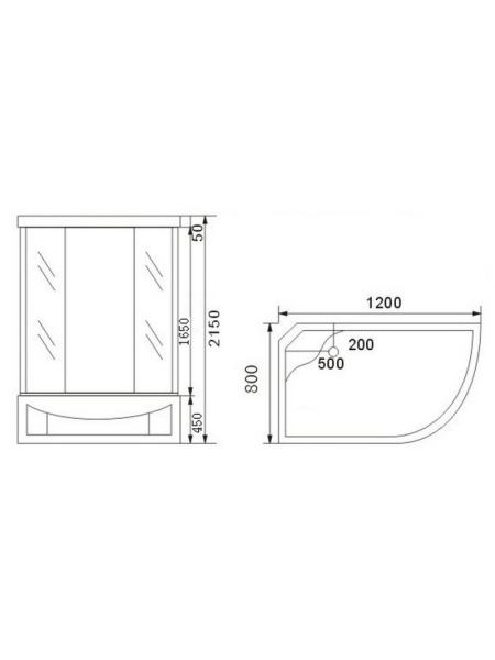 Гидромассажный бокс Q-tap SBM12080.2R SAT (Fabric)