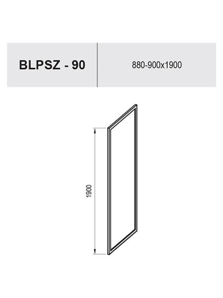 Душевая стенка BLPSZ-90 Transparent+алюминий (X93H70C00Z1)