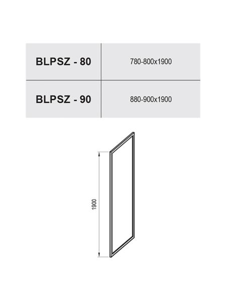 Душевая стенка BLSPSZ-80 Transparent+алюминий (X93H40C00Z1)
