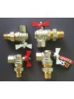Кран-американка кутовий 3/4" ЗВ черв. метелик RSk Італія 10/40