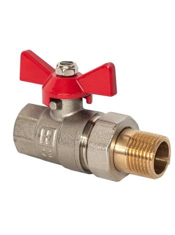 Кран-американка прямий 1/2" ЗВ черв. метелик RSk Італія 18/144