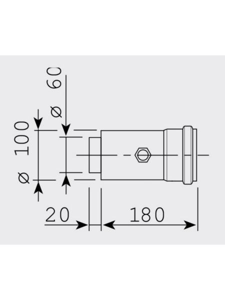 Коаксиальный конденсатосборник Sime для традиционных котлов 60/100 180 мм