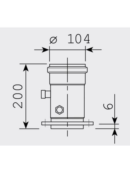 Коаксиальный конденсатосборник Sime для традиционных котлов 60/100 200 мм