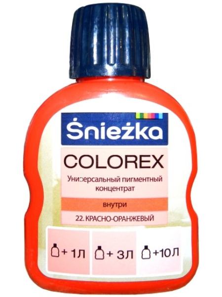 Sniezka Colorex 22 Краситель Красно-оранжевый 100 мл