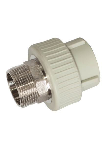Муфта PPR Ø50 х 1.1/2"З під ключ Tebo сіра 6/24