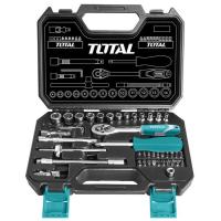 Набор инструментов TOTAL THT141451 ключей, головок торцевых 1/4 ", 45 предметов