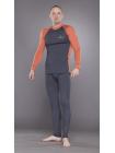 Футболка Tramp Outdoor Tracking Man с длинным рукавом мужская XXL серый/оранжевый (TRUM-005T-orange-XXL)