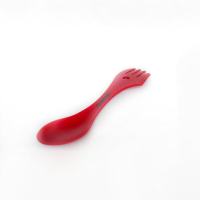 Ложка-вилка (ловилка) пластмассовая Tramp красная (TRC-069-red)