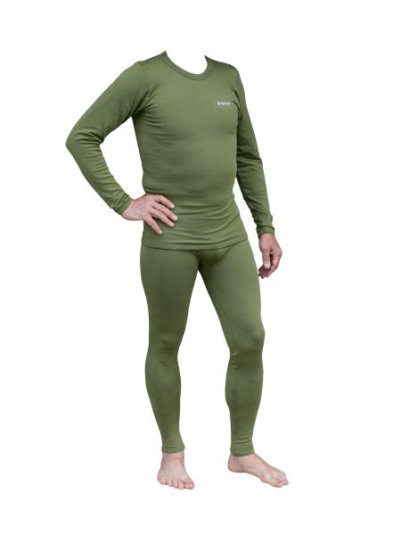 Термобелье мужское Tramp Warm Soft комплект (футболка+кальсоны) TRUM-019 L-XL оливковый (TRUM-019-Olive-L-XL)