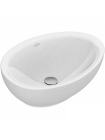 AVEO NEW GENERATION умивальник 59,5 * 44см виразний овальний, без переливу, колір White Alpin CeramicPlus