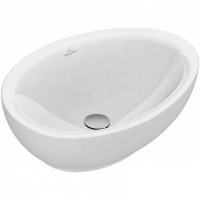 AVEO NEW GENERATION умивальник 59,5 * 44см виразний овальний, без переливу, колір White Alpin CeramicPlus