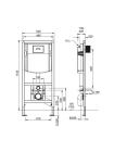 Комплект: ARCHITECTURA унітаз підвісний 37 * 53см, DirectFlush, сидіння Slow closing + VICONNECT PRO інсталяція + VICONNECT PRO клавіша змиву, хром