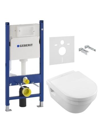 Комплект: ARCHITECTURA унітаз підвісний 5684HR01 з сид. soft-close + Geberit Duofix інсталяція 458.126.00.1