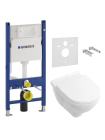 Комплект: O.NOVO DirectFlush унітаз підвісний 5660HR01 з сид. soft-close + Geberit Duofix 458.126.00.1